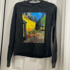 Vincent Van Gogh cafe painting with aliens by fifth sun size small 100% cotton